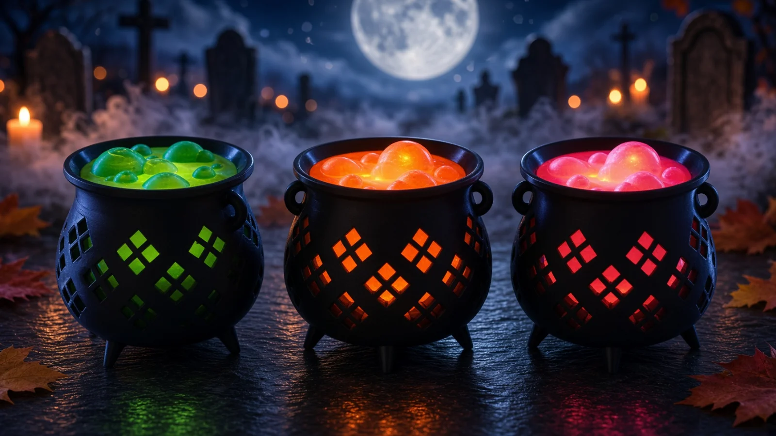 The Witch's Coven Cauldron Trio
